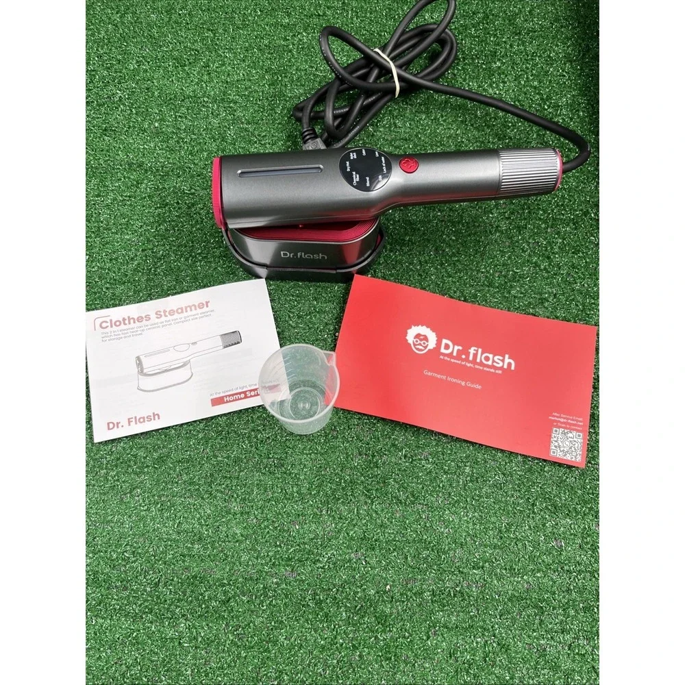 Dr. Flash 2-in-1 Clothes Steamer & Iron 1200W Portable Travel Fast Heating NEW